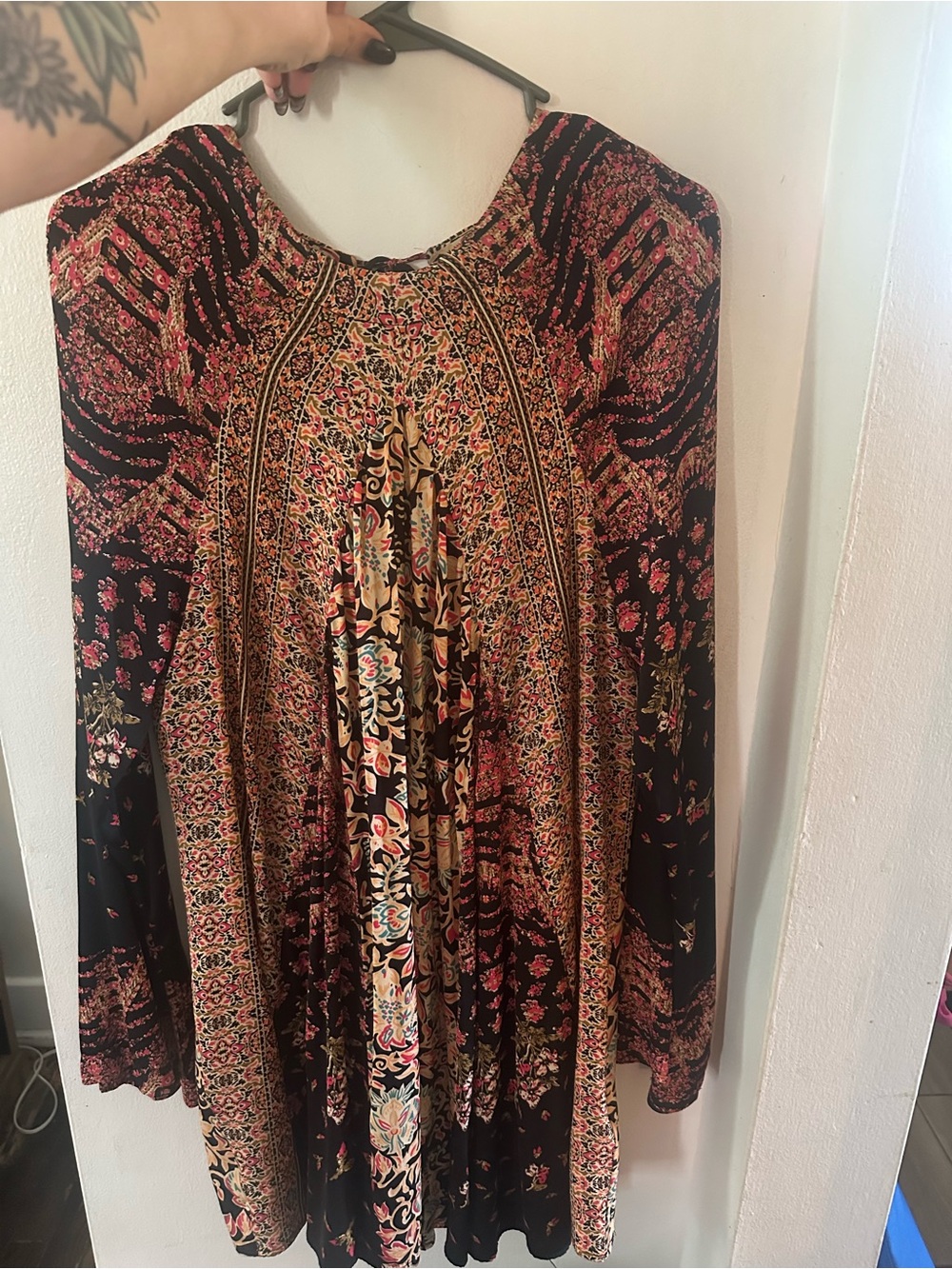 Free People Multicolor Boho Paisley Print Dress